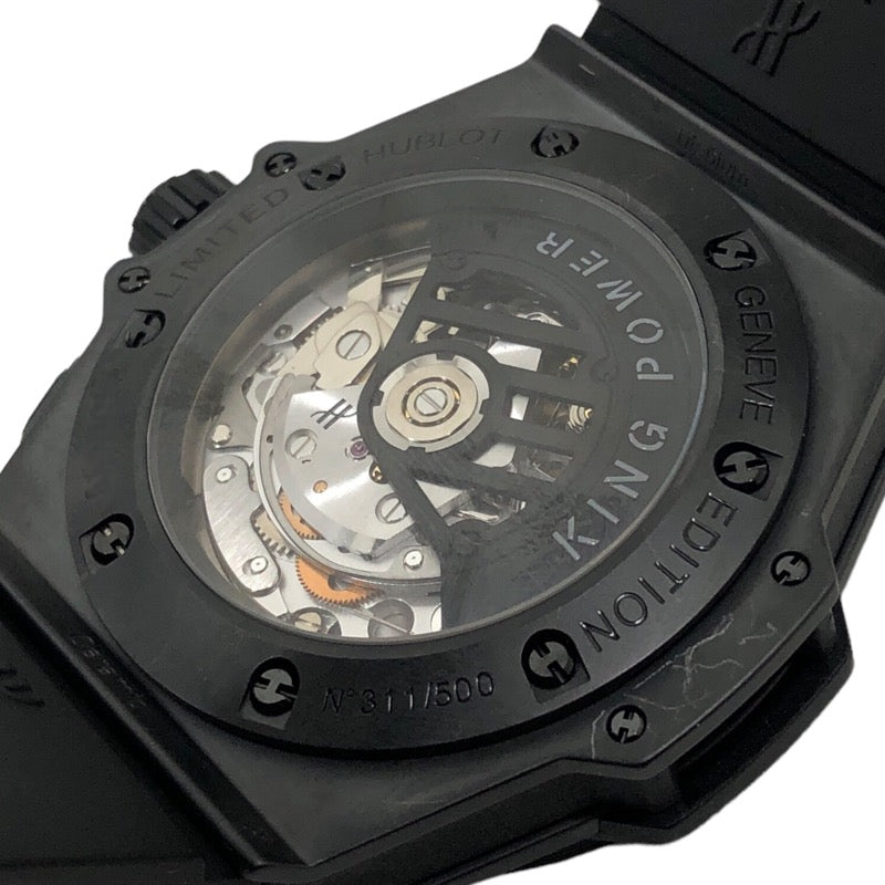 ウブロ HUBLOT キングパワー スプリットセコンド ブラックマジック 709.CI.1770.RX ブラック文字盤 セラミック/チタン/ラバーストラップ 自動巻き メンズ 腕時計