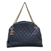 シャネル CHANEL マドモアゼル ボウリングバッグ ネイビー ラムスキン レディース ショルダーバッグ