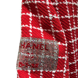 シャネル CHANEL ココマークボタンツイードジャンプスーツ P74022 レッド ツイード レディース ツナギ