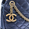 シャネル CHANEL マドモアゼル ボウリングバッグ ネイビー ラムスキン レディース ショルダーバッグ