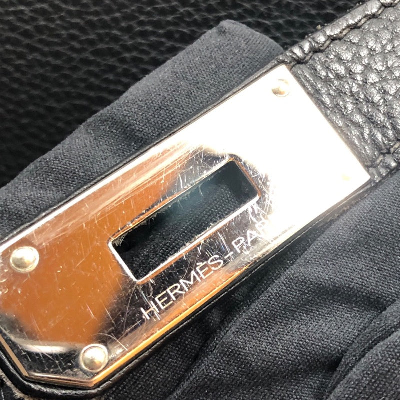 エルメス HERMES ジプシエール34 □M刻印 ブラック シルバー金具 トリヨンクレマンス メンズ ショルダーバッグ