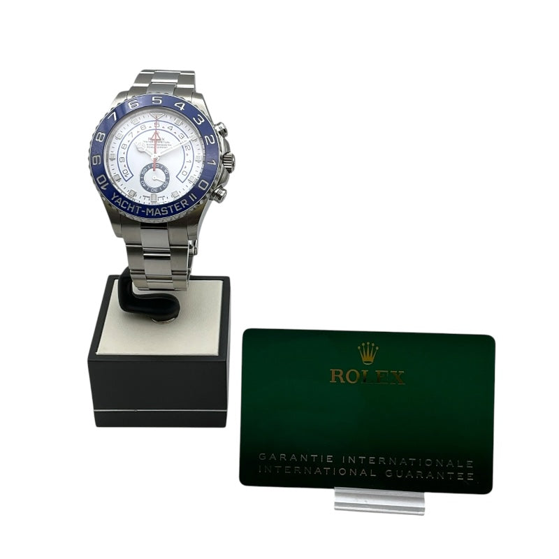 ロレックス ROLEX ヨットマスター2 116680 ホワイト ステンレススチール メンズ 腕時計