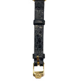 ショパール Chopard ハッピーダイヤモンド 20/4780-23 ネイビー文字盤 K18YG/レザーストラップ クオーツ レディース 腕時計