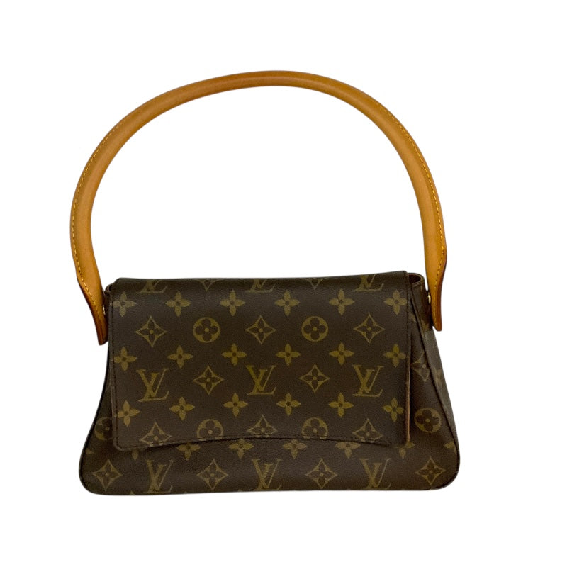 ルイ・ヴィトン LOUIS VUITTON ミニルーピング M51147 ブラウン モノグラムキャンバス レディース ハンドバッグ