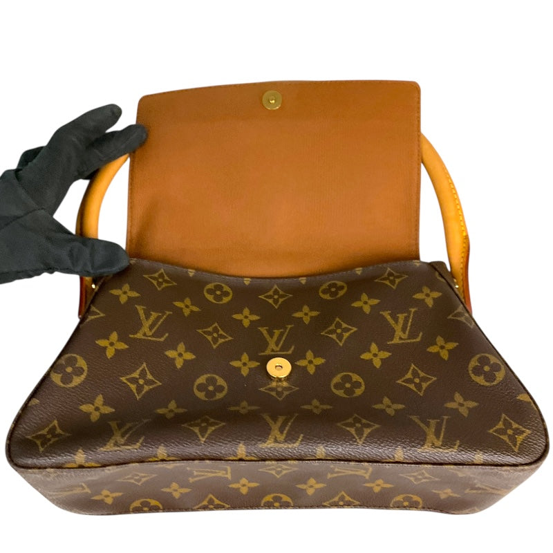 ルイ・ヴィトン LOUIS VUITTON ミニルーピング M51147 ブラウン モノグラムキャンバス レディース ハンドバッグ