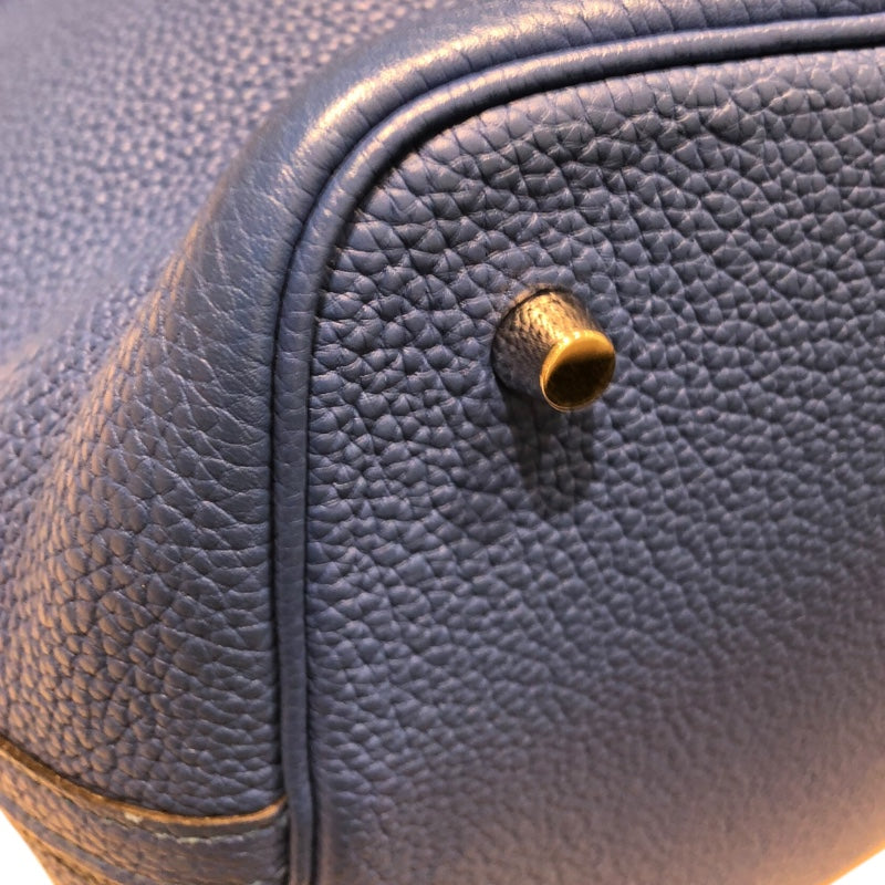 エルメス HERMES ピコタンロックMM D刻印 ブルーフランス トリヨンクレマンス レディース ハンドバッグ