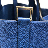 エルメス HERMES ピコタンロックMM D刻印 ブルーフランス トリヨンクレマンス レディース ハンドバッグ