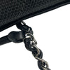 シャネル CHANEL Vステッチ チェーンハンドバッグ ブラック キャンバス レディース ショルダーバッグ