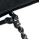 シャネル CHANEL Vステッチ チェーンハンドバッグ ブラック キャンバス レディース ショルダーバッグ