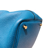 エルメス HERMES ピコタンロックPM A刻 ブルーザンジバル　SV金具 トリヨン レディース ハンドバッグ