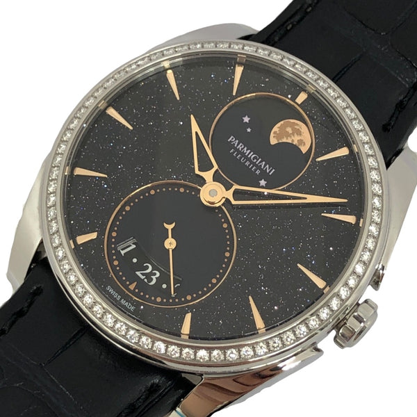 アザーブランド other brand PARMIGIANI FLEURIER トンダ メトロポリタン セレーヌ PFC283 ネイビー SS/革ベルト 自動巻き レディース 腕時計