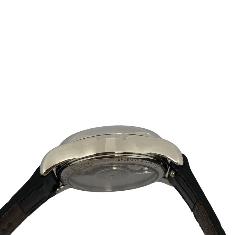 ロンジン LONGINES マスターコレクション L2.128.4 ブラック SS/革ベルト（社外品） 自動巻き レディース 腕時計