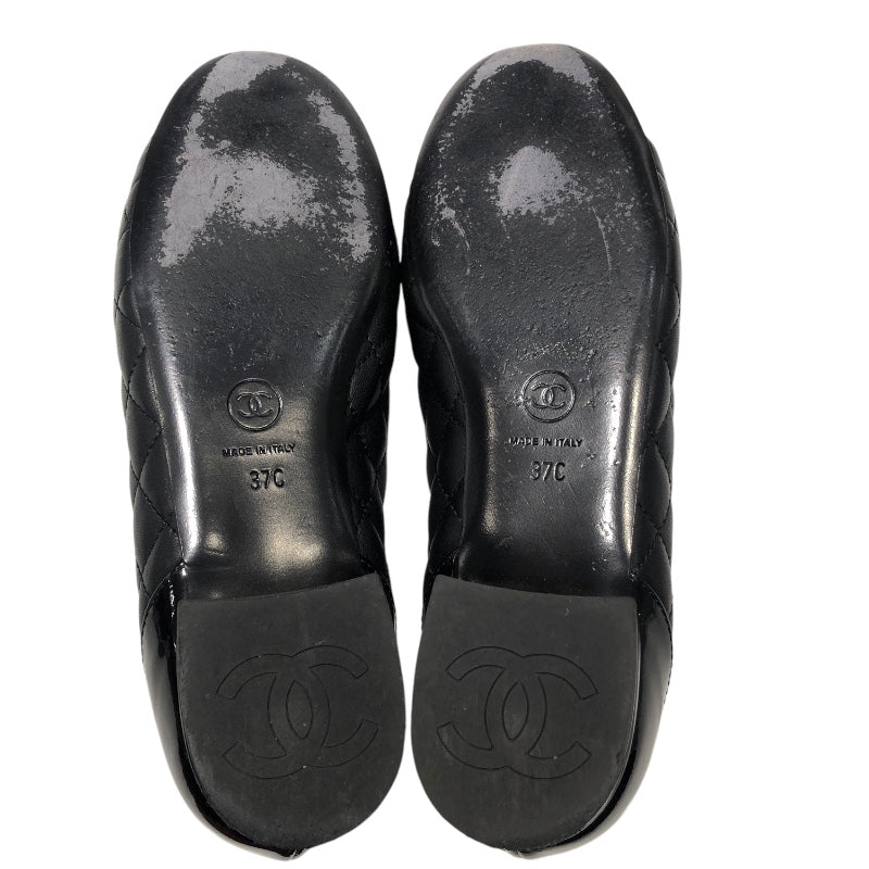 シャネル CHANEL CCマークマトラッセキルティングパンプス G45122 ブラック レザー・パテント レディース パンプス