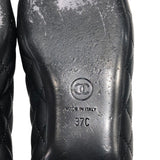 シャネル CHANEL CCマークマトラッセキルティングパンプス G45122 ブラック レザー・パテント レディース パンプス