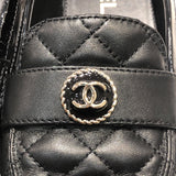 シャネル CHANEL CCマークマトラッセキルティングパンプス G45122 ブラック レザー・パテント レディース パンプス