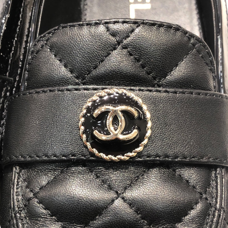 シャネル CHANEL CCマークマトラッセキルティングパンプス G45122 ブラック レザー・パテント レディース パンプス