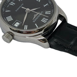 ロンジン LONGINES マスターコレクション L2.128.4 ブラック SS/革ベルト（社外品） 自動巻き レディース 腕時計