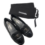 シャネル CHANEL CCマークマトラッセキルティングパンプス G45122 ブラック レザー・パテント レディース パンプス