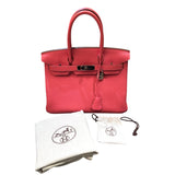 エルメス HERMES バーキン30 □Q刻 ローズリップスティック シルバー金具 トリヨン レディース ハンドバッグ