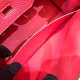 エルメス HERMES バーキン30 □Q刻 ローズリップスティック シルバー金具 トリヨン レディース ハンドバッグ