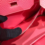 エルメス HERMES バーキン30 □Q刻 ローズリップスティック シルバー金具 トリヨン レディース ハンドバッグ