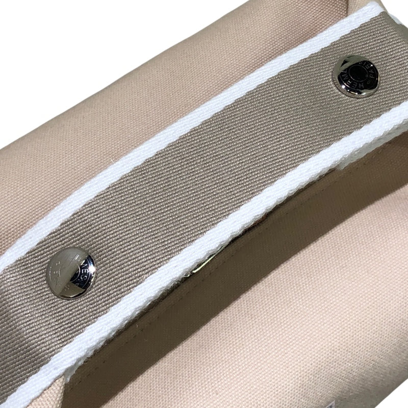 エルメス HERMES ブリッドアブラックPM ベージュ　SV金具 トワル レディース ハンドバッグ