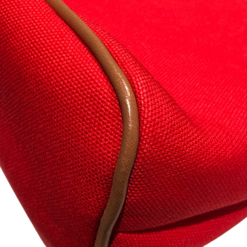 エルメス HERMES ボリードポーチMM レッド/SV金具 トワル レディース ポーチ