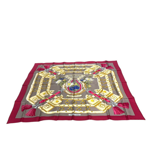 エルメス HERMES ｶﾚ90 マルチカラー ｼﾙｸ レディース スカーフ