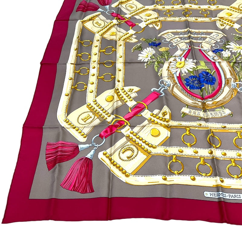 エルメス HERMES ｶﾚ90 マルチカラー ｼﾙｸ レディース スカーフ