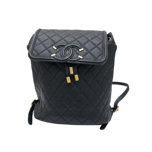 シャネル CHANEL CCフィリグリー　バックパック A57090 ブラック/ゴールド キャビア レディース リュック・デイパック