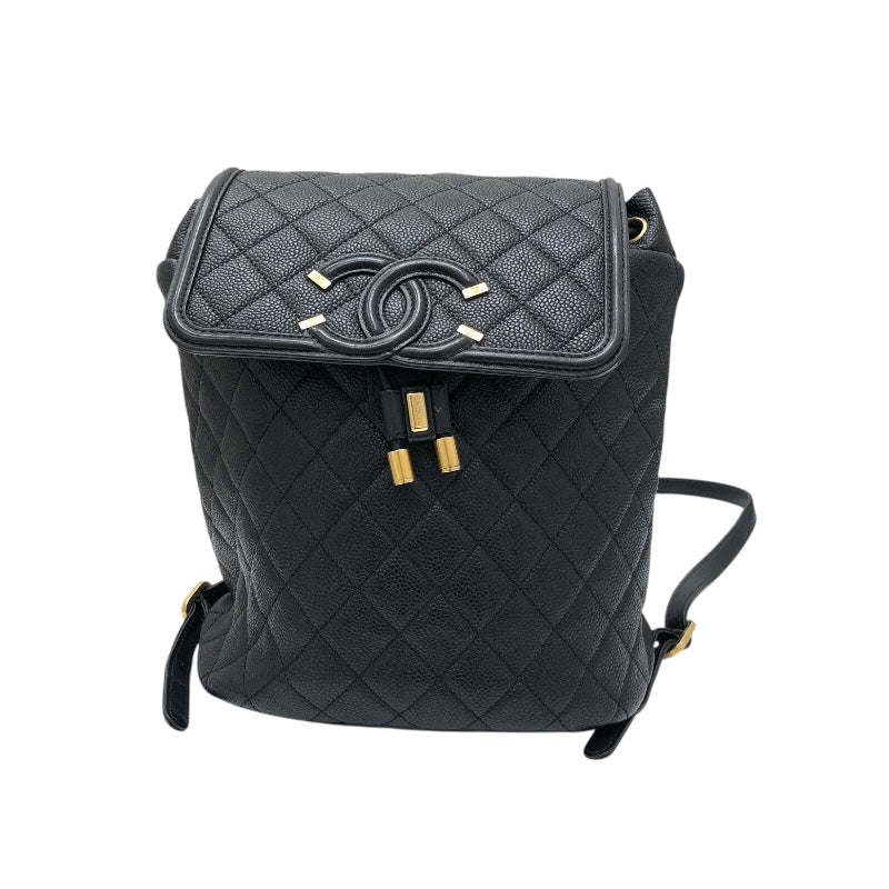 シャネル CHANEL CCフィリグリー　バックパック A57090 ブラック/ゴールド キャビア レディース リュック・デイパック
