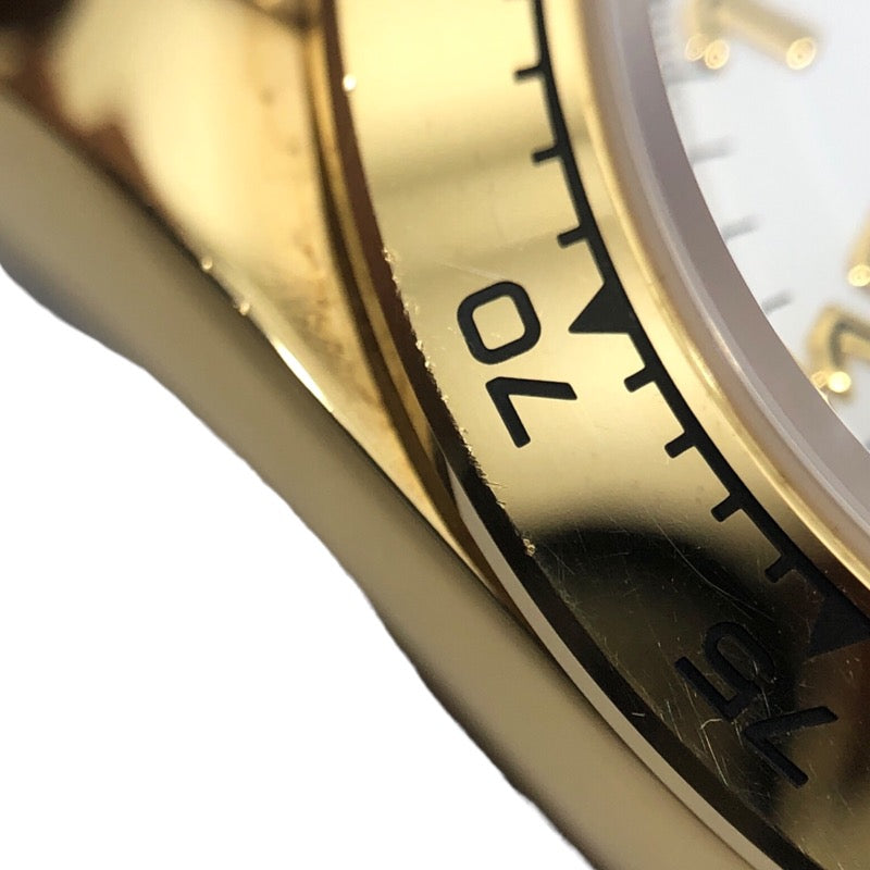 ロレックス ROLEX コスモグラフ・デイトナ T番 16518 ホワイト文字盤 K18YG/革ベルト 自動巻き メンズ 腕時計