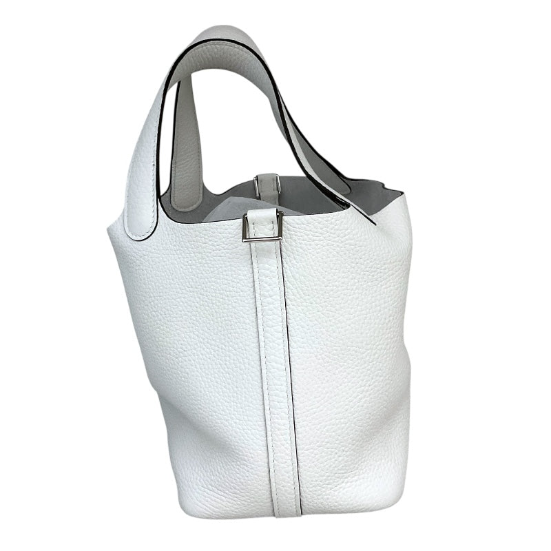 エルメス HERMES ピコタンロックPM B刻印 ニューホワイト/SV金具 トリヨン レディース ハンドバッグ