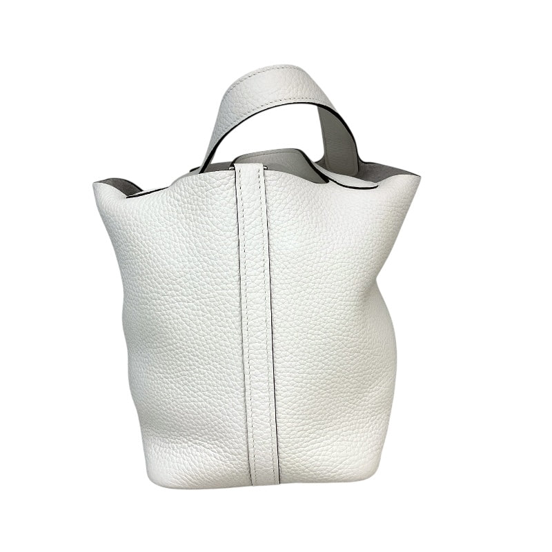 エルメス HERMES ピコタンロックPM B刻印 ニューホワイト/SV金具 トリヨン レディース ハンドバッグ