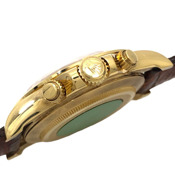 ロレックス ROLEX コスモグラフ・デイトナ T番 16518 ホワイト文字盤 K18YG/革ベルト 自動巻き メンズ 腕時計