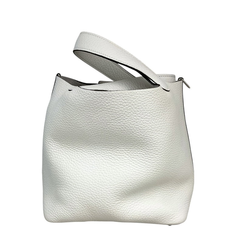 エルメス HERMES ピコタンロックPM B刻印 ニューホワイト/SV金具 トリヨン レディース ハンドバッグ