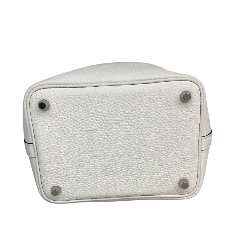 エルメス HERMES ピコタンロックPM B刻印 ニューホワイト/SV金具 トリヨン レディース ハンドバッグ
