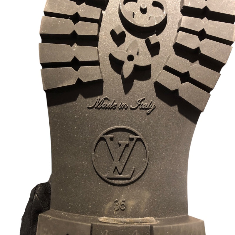 ルイ・ヴィトン LOUIS VUITTON ドロップス モノグラム柄 レインブーツ ブラック レディース ブーツ