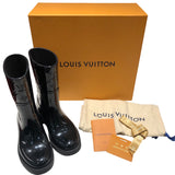 ルイ・ヴィトン LOUIS VUITTON ドロップス モノグラム柄 レインブーツ ブラック レディース ブーツ