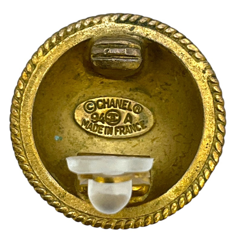 シャネル CHANEL ココマーク　ラウンドイヤリング ゴールド メタル ジュエリー