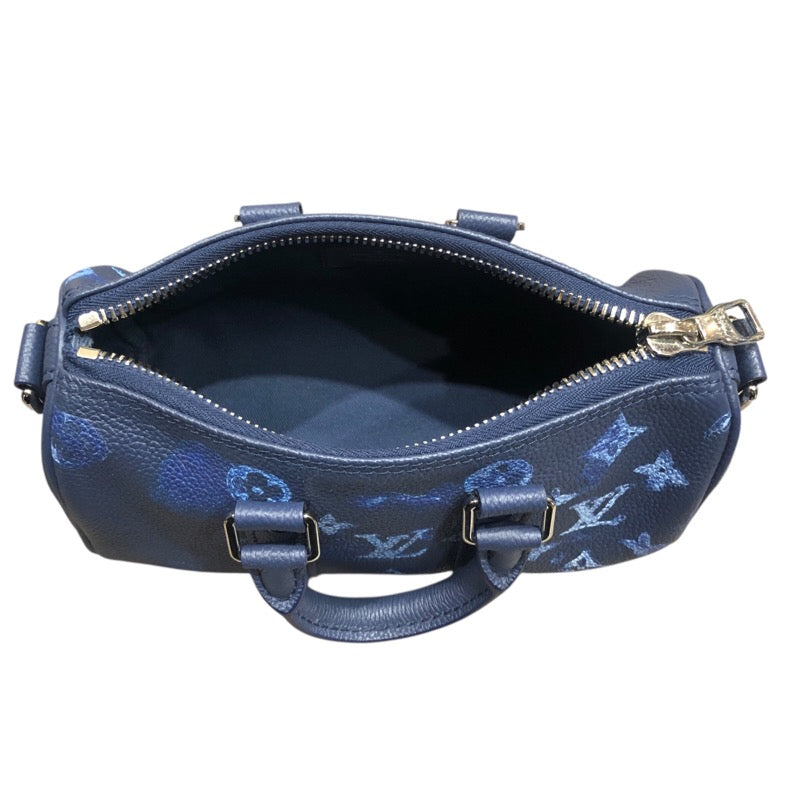 ルイ・ヴィトン LOUIS VUITTON キーポルXS M57844 ネイビー ウォーターカラーモノグラム メンズ ボストンバッグ