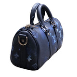 ルイ・ヴィトン LOUIS VUITTON キーポルXS M57844 ネイビー ウォーターカラーモノグラム メンズ ボストンバッグ