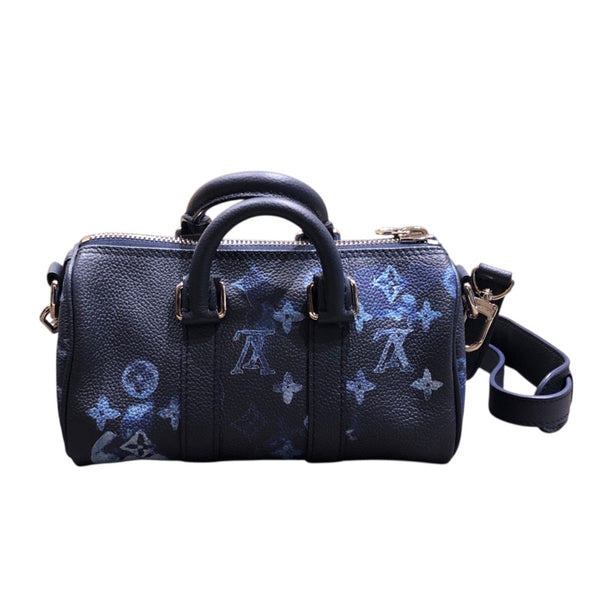 ルイ・ヴィトン LOUIS VUITTON キーポルXS M57844 ネイビー ウォーターカラーモノグラム メンズ ボストンバッグ