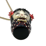 シャネル CHANEL ﾁｬｲﾅﾄﾞｰﾙﾈｯｸﾚｽ ブラック/SV金具 メタル/ライトストーン アクセサリー