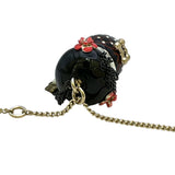 シャネル CHANEL ﾁｬｲﾅﾄﾞｰﾙﾈｯｸﾚｽ ブラック/SV金具 メタル/ライトストーン アクセサリー