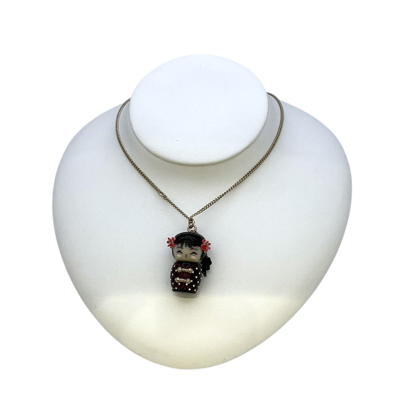 シャネル CHANEL ﾁｬｲﾅﾄﾞｰﾙﾈｯｸﾚｽ ブラック/SV金具 メタル/ライトストーン アクセサリー