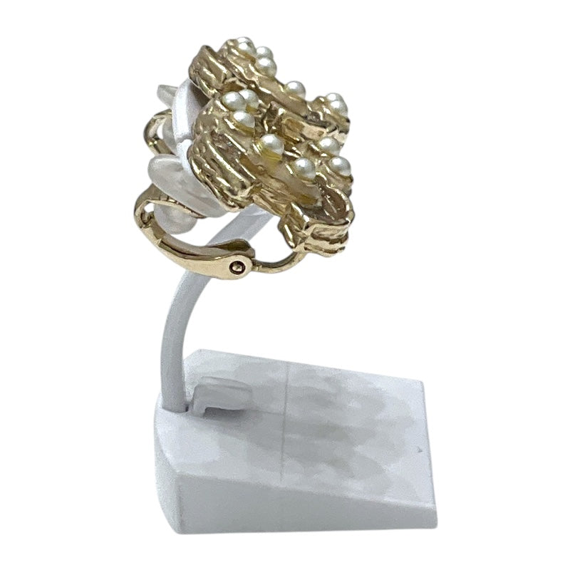 シャネル CHANEL ココマーク　イヤリング ホワイト メタル・レジン・パール ジュエリー