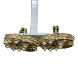 シャネル CHANEL ココマーク　イヤリング ホワイト メタル・レジン・パール ジュエリー