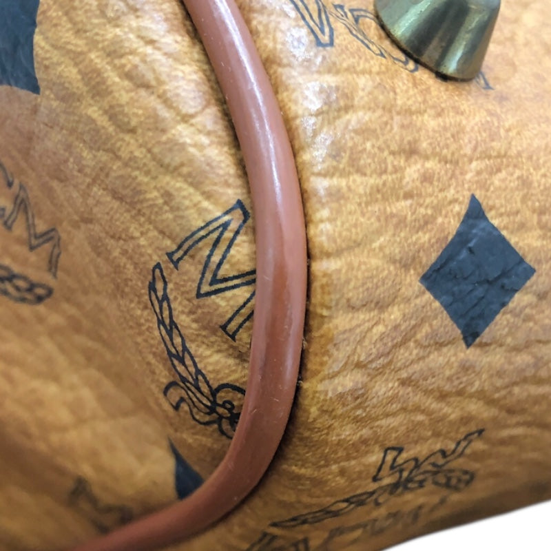 エム・シー・エム MCM ｽﾓｰﾙ ﾎﾞｽﾄﾝﾊﾞｯｸﾞ ﾌﾞﾗｳﾝ ｳﾞｨｾﾄｽｷｬﾝﾊﾞｽ レディース ボストンバッグ