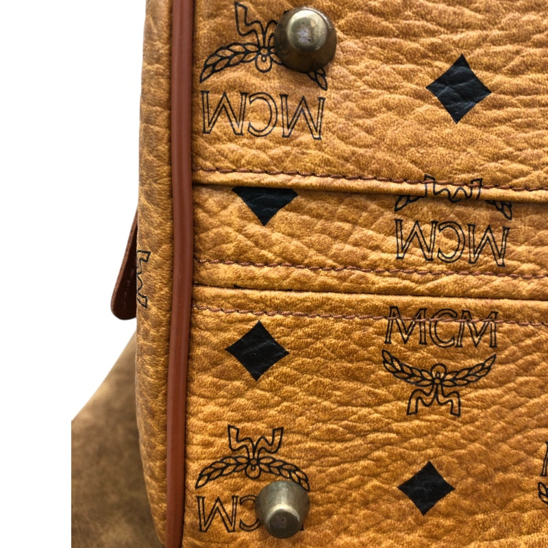 エム・シー・エム MCM ｽﾓｰﾙ ﾎﾞｽﾄﾝﾊﾞｯｸﾞ ﾌﾞﾗｳﾝ ｳﾞｨｾﾄｽｷｬﾝﾊﾞｽ レディース ボストンバッグ